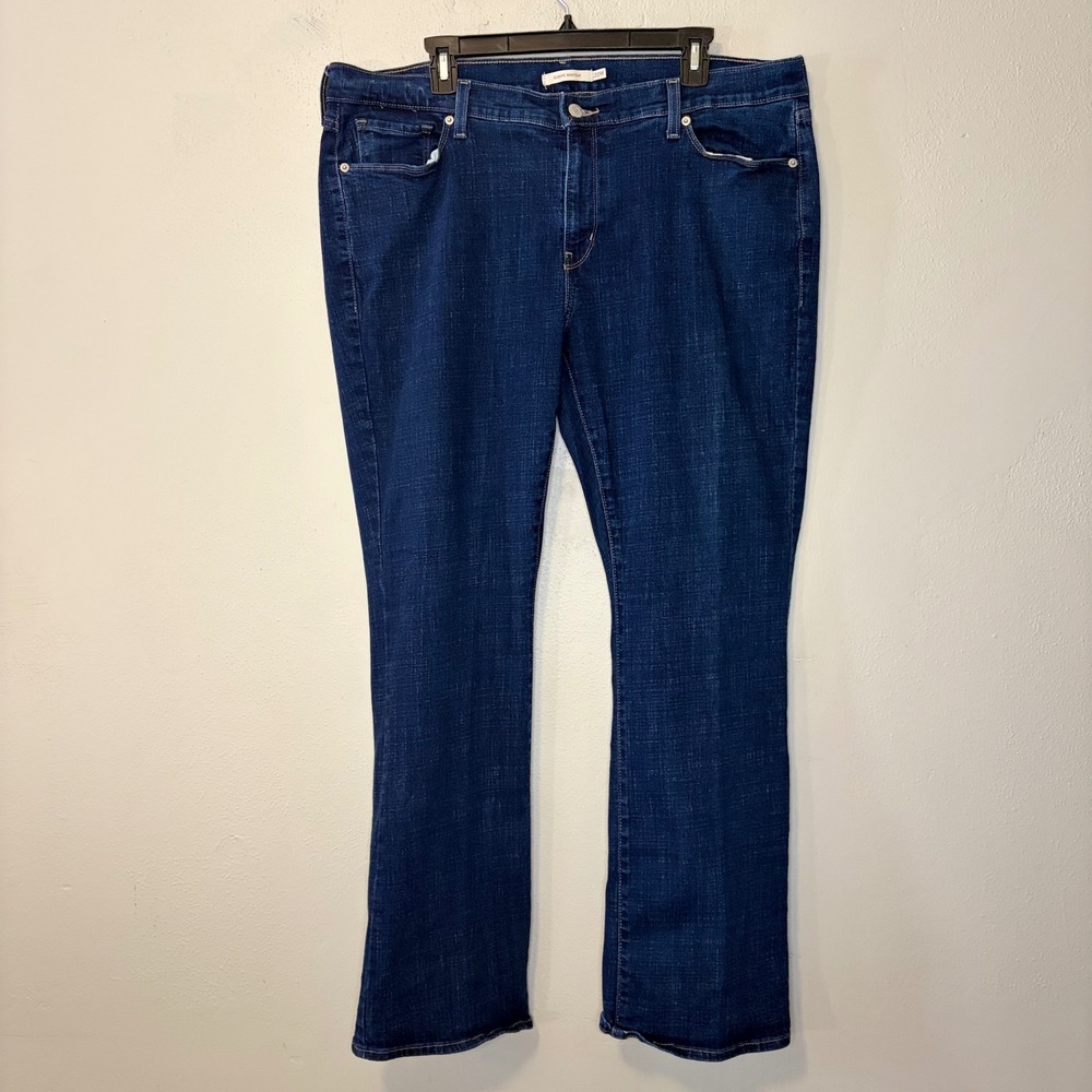 Levis Classic Bootcut Jeans Womens 20W Dark Wash Denim Stretch Mid Rise 30 In
